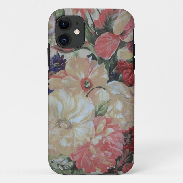 Vintage Blume iPhone Case (Rückseite)