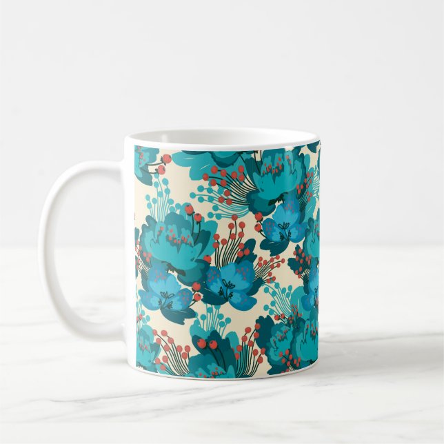 Vintage Blume Kaffeetasse (Links)