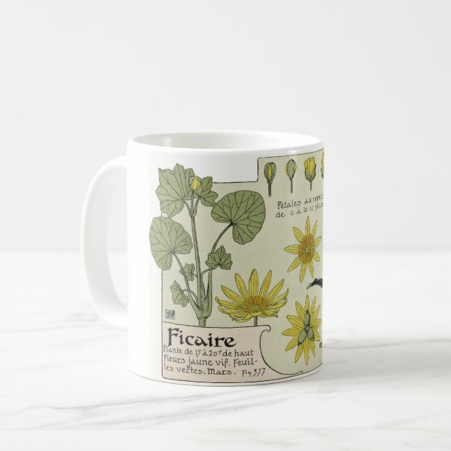 Vintage Blume Kaffeetasse (Vorderseite Links)