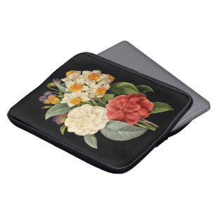 Vintage Blume, Kamelien und Narzissen, Redoute Laptopschutzhülle