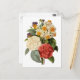 Vintage Blume, Kamelien und Narzissen, Redoute Postkarte (Vorderseite/Rückseite Beispiel)