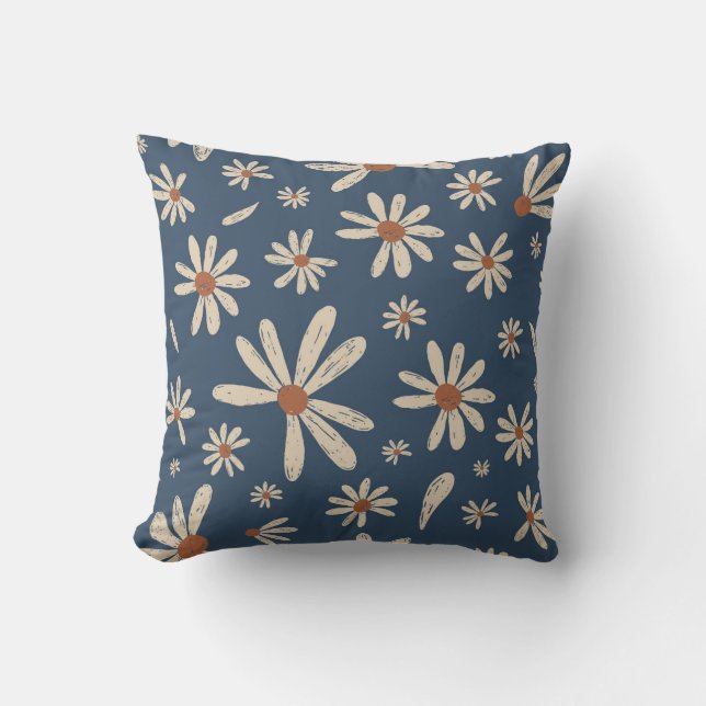 Vintage Blume Kissen (Vorderseite)