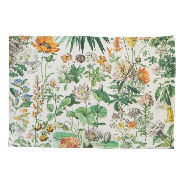 Vintage Blume Kissenbezug (Rückseite)