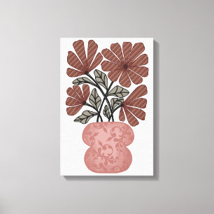 Vintage Blume Leinwanddruck
