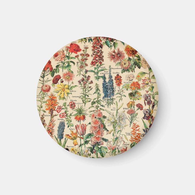 Vintage Blume Magnet (Vorne)