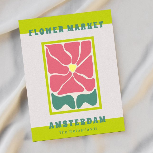 Vintage Blume Markt Amsterdam Postkarte (Von Creator hochgeladen)