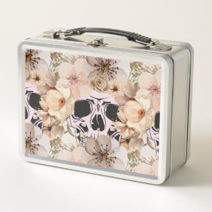 VINTAGE BLUME METALL BROTDOSE