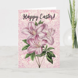 Vintage Blume Mittagessen Pink Osterkarte Dankeskarte