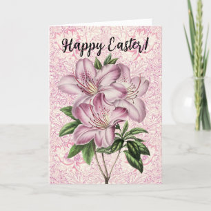 Vintage Blume Mittagessen Pink Osterkarte Dankeskarte