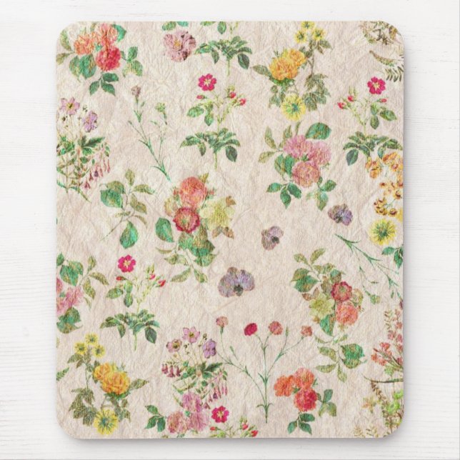 Vintage Blume Mousepad (Vorne)