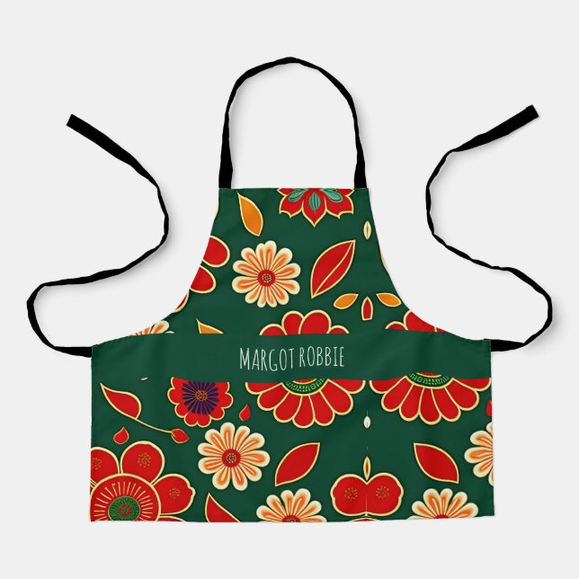 Vintage Blume Muster der Beete Schürze (Vorderseite)