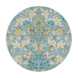 Vintage Blume, nahtlos blaue Blattspalte Schneidebrett