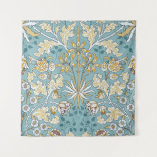 Vintage Blume, nahtlos blaue Blattspalte Wandteppich