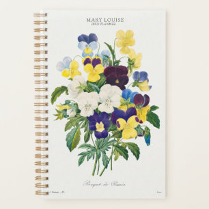 Vintage Blume Pansy Bouquet Botanische Kunst Planer