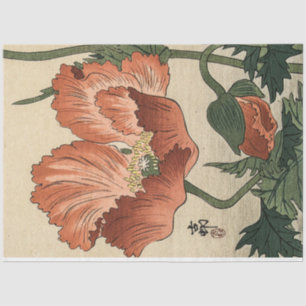 Vintage Blume Poppy Seidenpapier