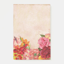 Vintage Blume Post-it®-Hinweise 4 x 6 Post-it Klebezettel