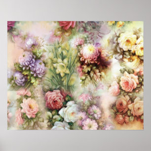 Vintage Blume Poster