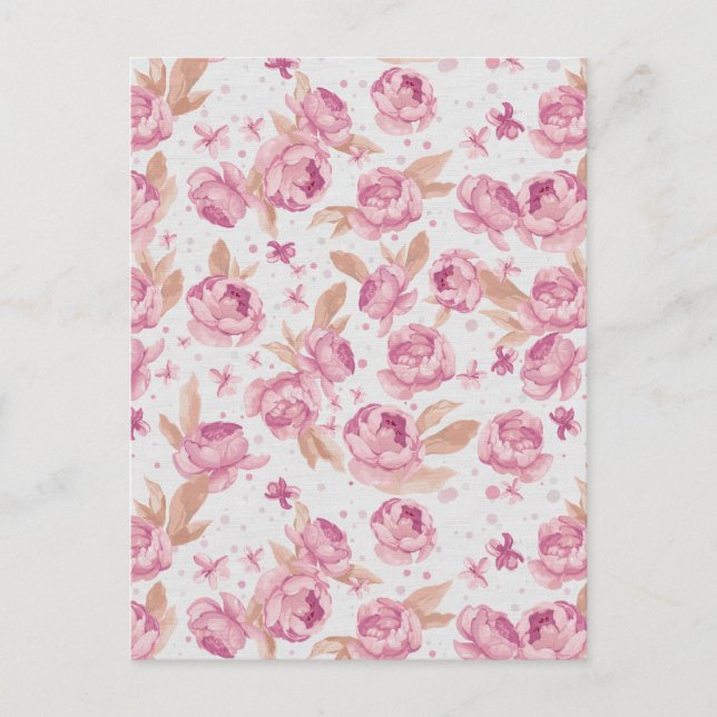 Vintage Blume Postkarte (Vorderseite)