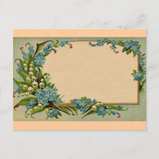 Vintage Blume Postkarte
