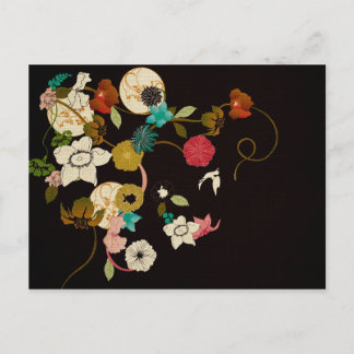 Vintage Blume Postkarte