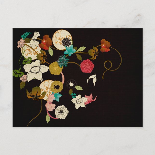 Vintage Blume Postkarte (Vorderseite)