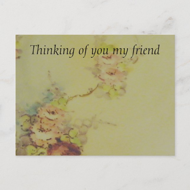 Vintage Blume Postkarte (Vorderseite)