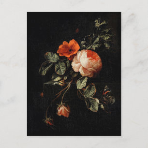 Vintage Blume Postkarte