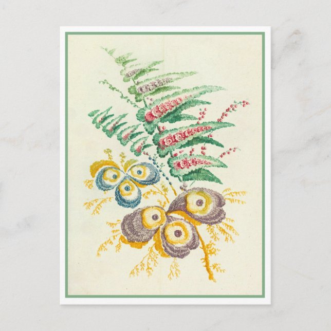 Vintage Blume Postkarte (Vorderseite)