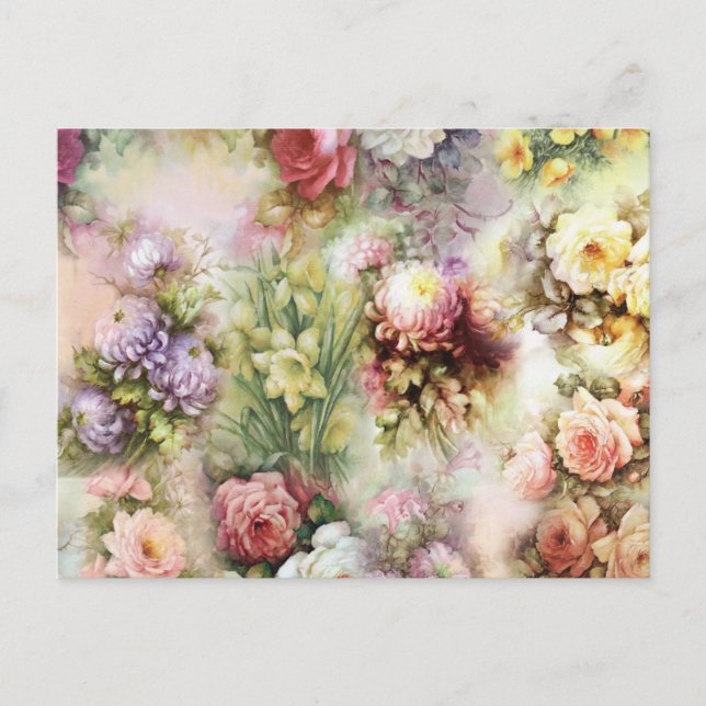 Vintage Blume Postkarte (Vorderseite)