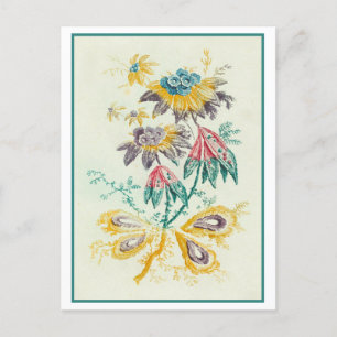 Vintage Blume Postkarte