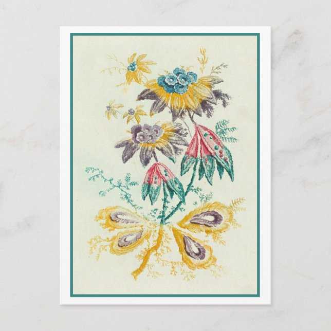 Vintage Blume Postkarte (Vorderseite)