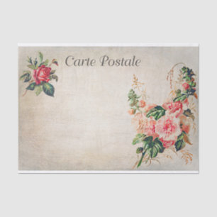 Vintage Blume Rose Blüten Seidenpapier