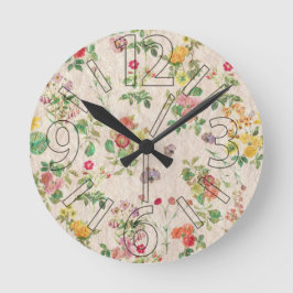 Vintage Blume Runde Wanduhr