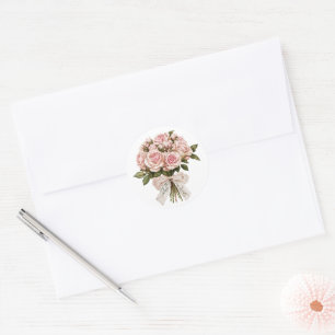 Vintage Blume Runder Aufkleber