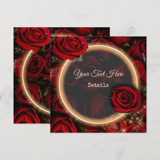 Vintage Blume Save the Date (Vorne/Hinten)