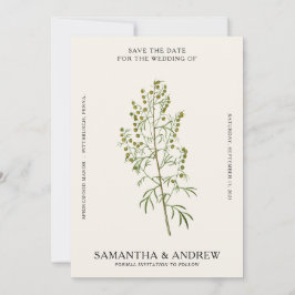 Vintage Blume Save the Date Einladung