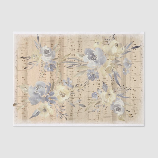 Vintage Blume Seidenpapier (Vorderseite)