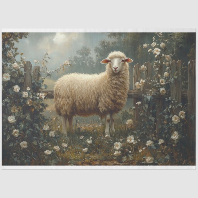 Vintage Blume Seidenpapier (Vorderseite)