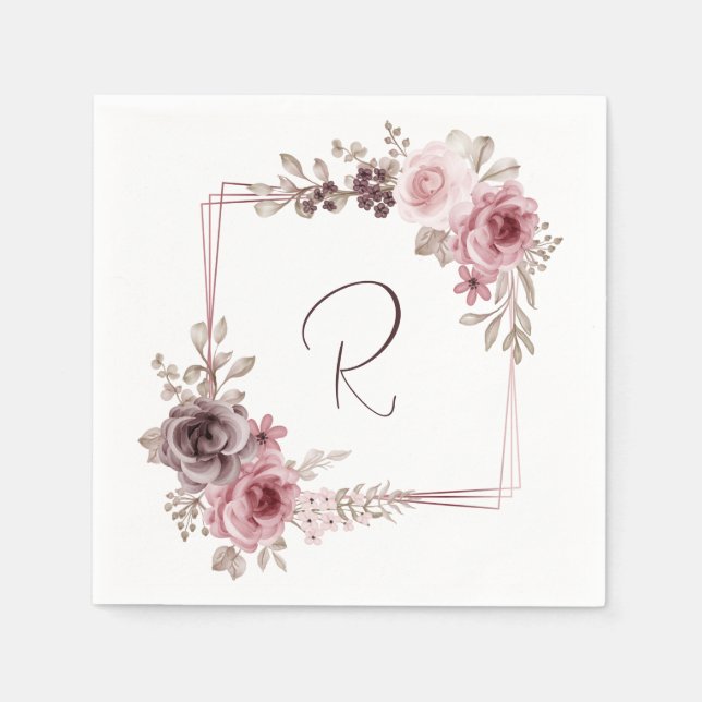 Vintage Blume Serviette (Vorderseite)
