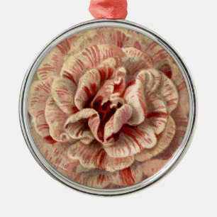 Vintage Blume Silbernes Ornament