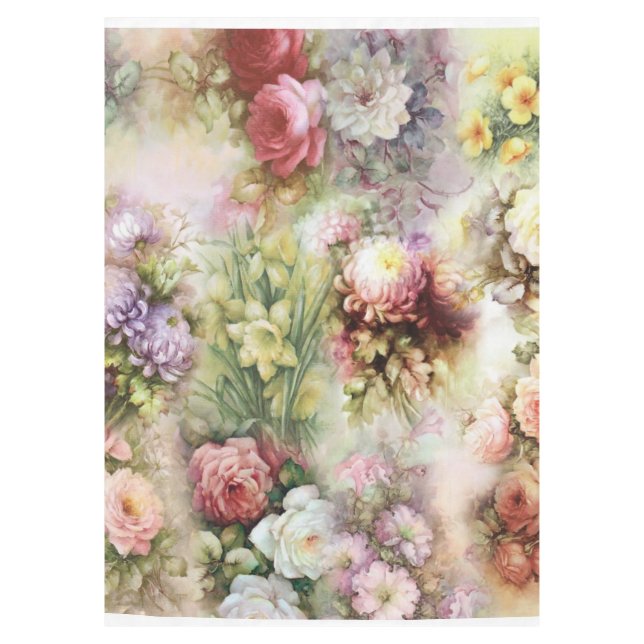 Vintage Blume Tischdecke (Vorderseite)
