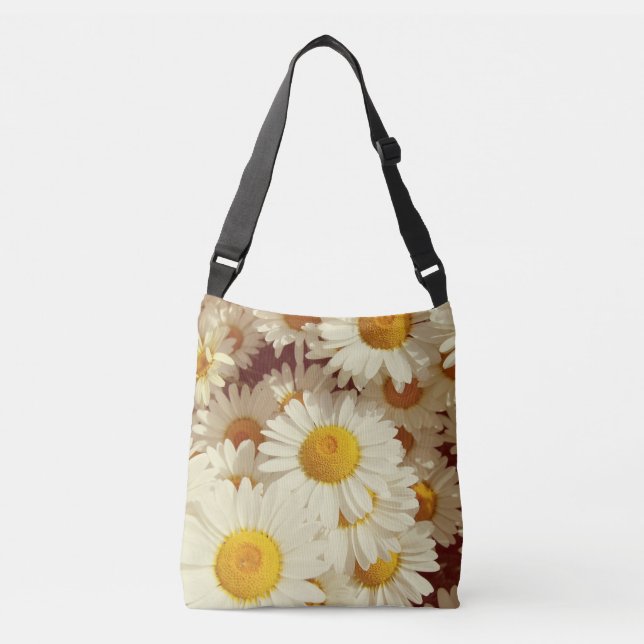 Vintage Blume Tragetaschen Mit Langen Trägern (Vorderseite)