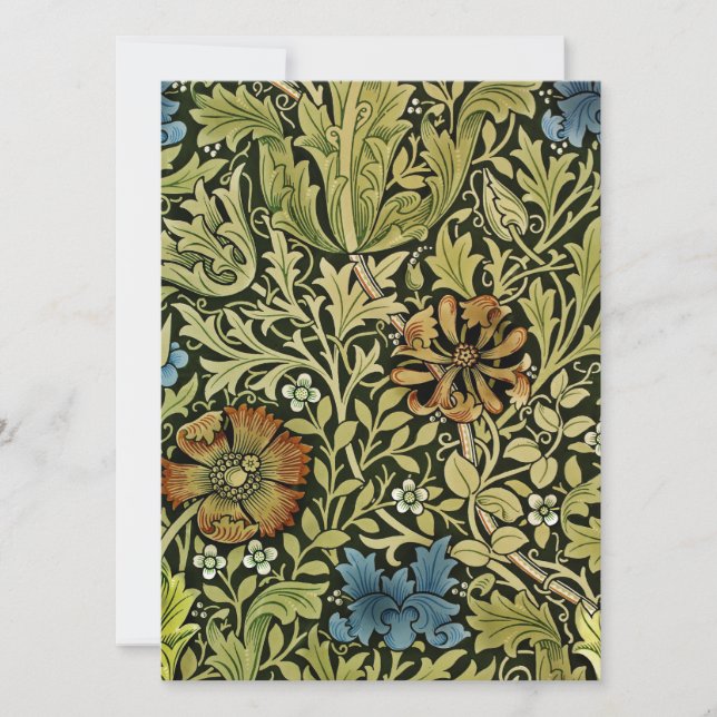 Vintage Blume und Weintrauben (Vorderseite)