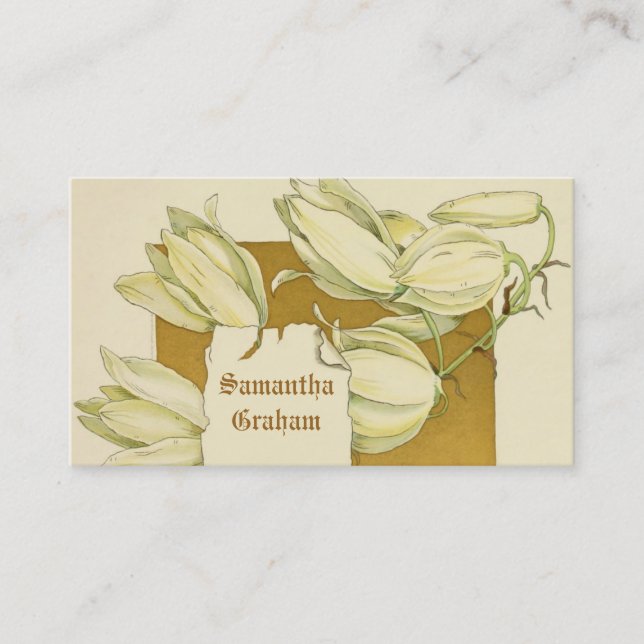 Vintage Blume Visitenkarte (Vorderseite)