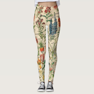 Vintage Blume von Adolphe Millot Leggings