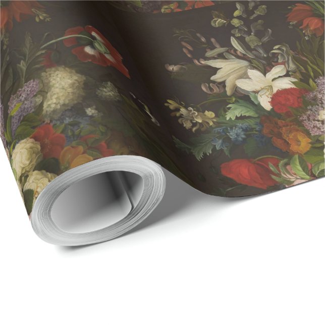 Vintage Blume von Henryka Beyer Geschenkpapier (Rolleneckpunkt)