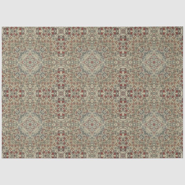 Vintage Blume von Textilvögeln Seidenpapier (Vorderseite)