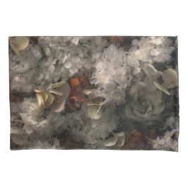 Vintage Blume Weiß und Rost Hydrangea botanisch Kissenbezug