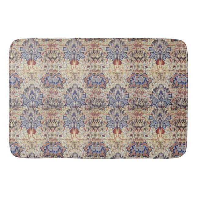 Vintage Blume William Morris Artichoke Badematte (Vorderseite)