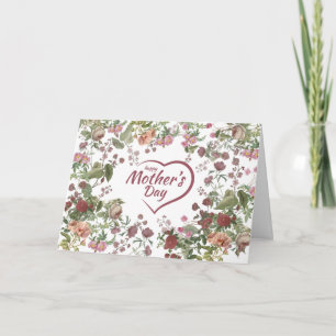 Vintage Blume zum Muttertag Karte